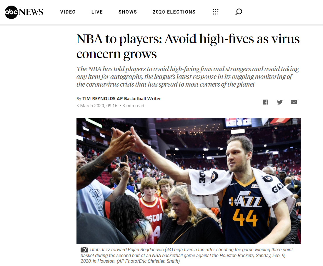 NBA美联社报道截图的官方网站